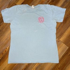 Port & Company Monogramed “PSM” Short Sleeve // Light Blue // Size Medium